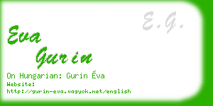 eva gurin business card